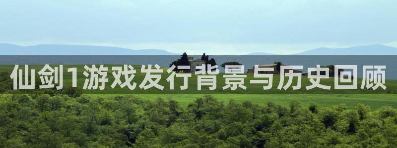 db电竞啤酒多少钱一箱：仙剑1游戏发行背景与历史回顾